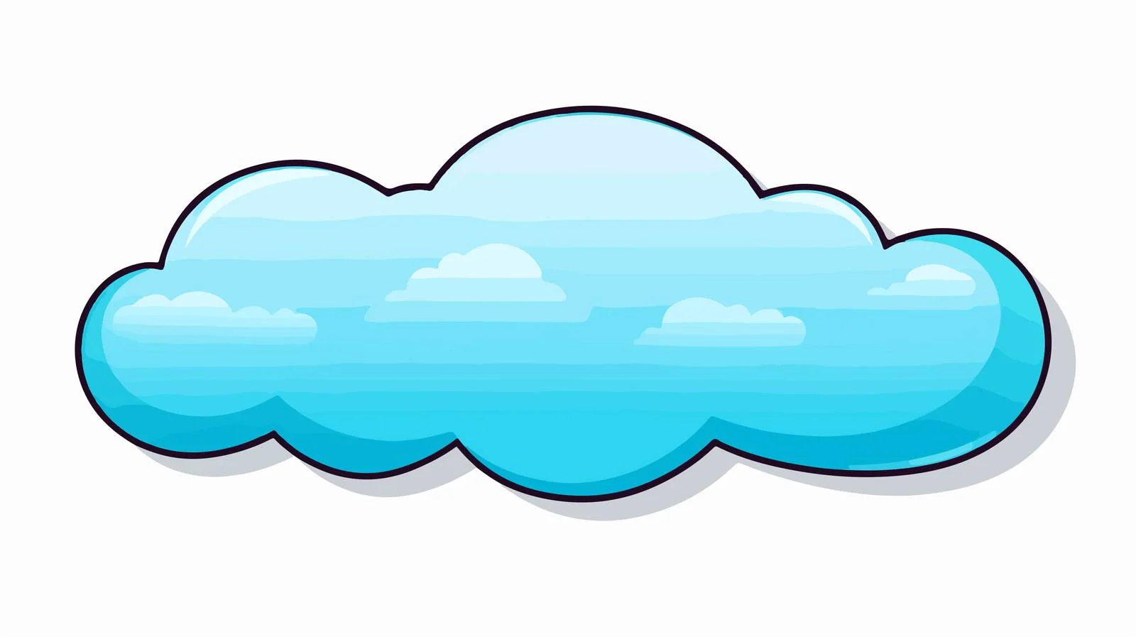 Cartoon Cloud Speech Bubble Vector Illustration — free download from Dotvec