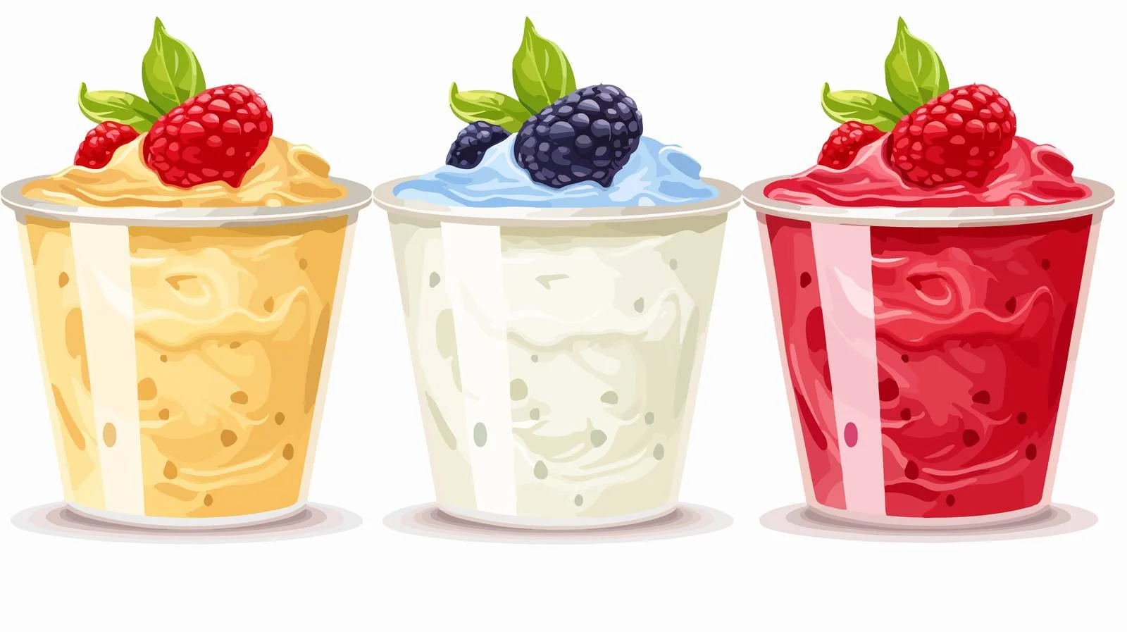 Yogurt Cartoon Packaging Vector Illustration — free download from Dotvec