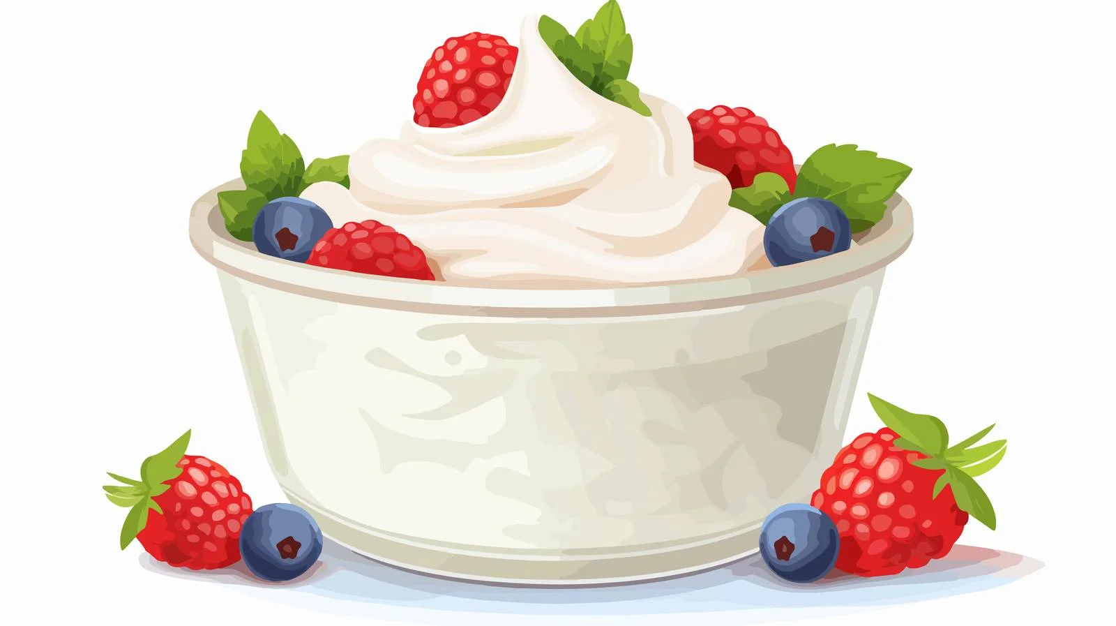 Cartoon Yogurt Packaging Vector Illustration — free download from Dotvec