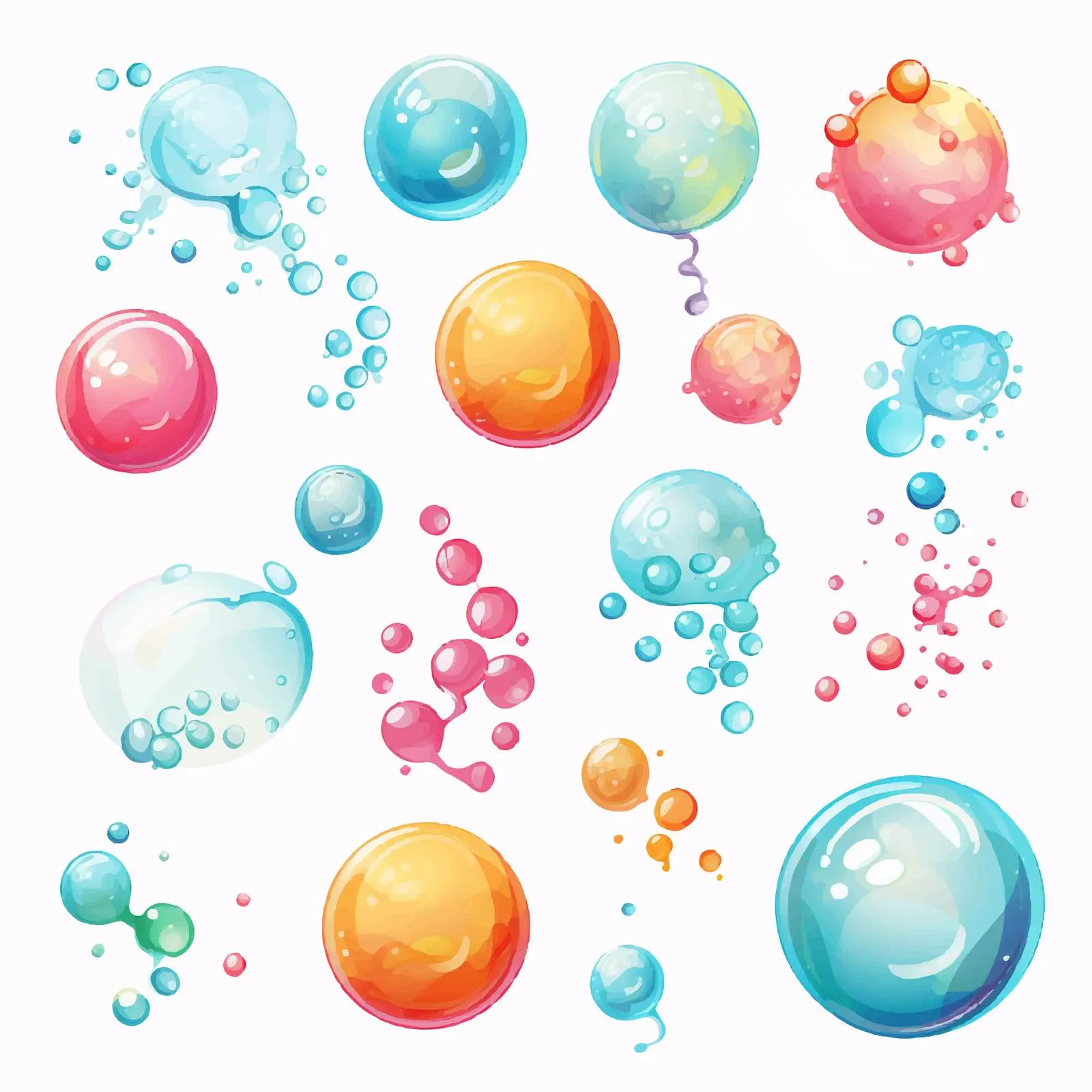 Summer Soap Bubbles Clip Art Vectors — free download from Dotvec