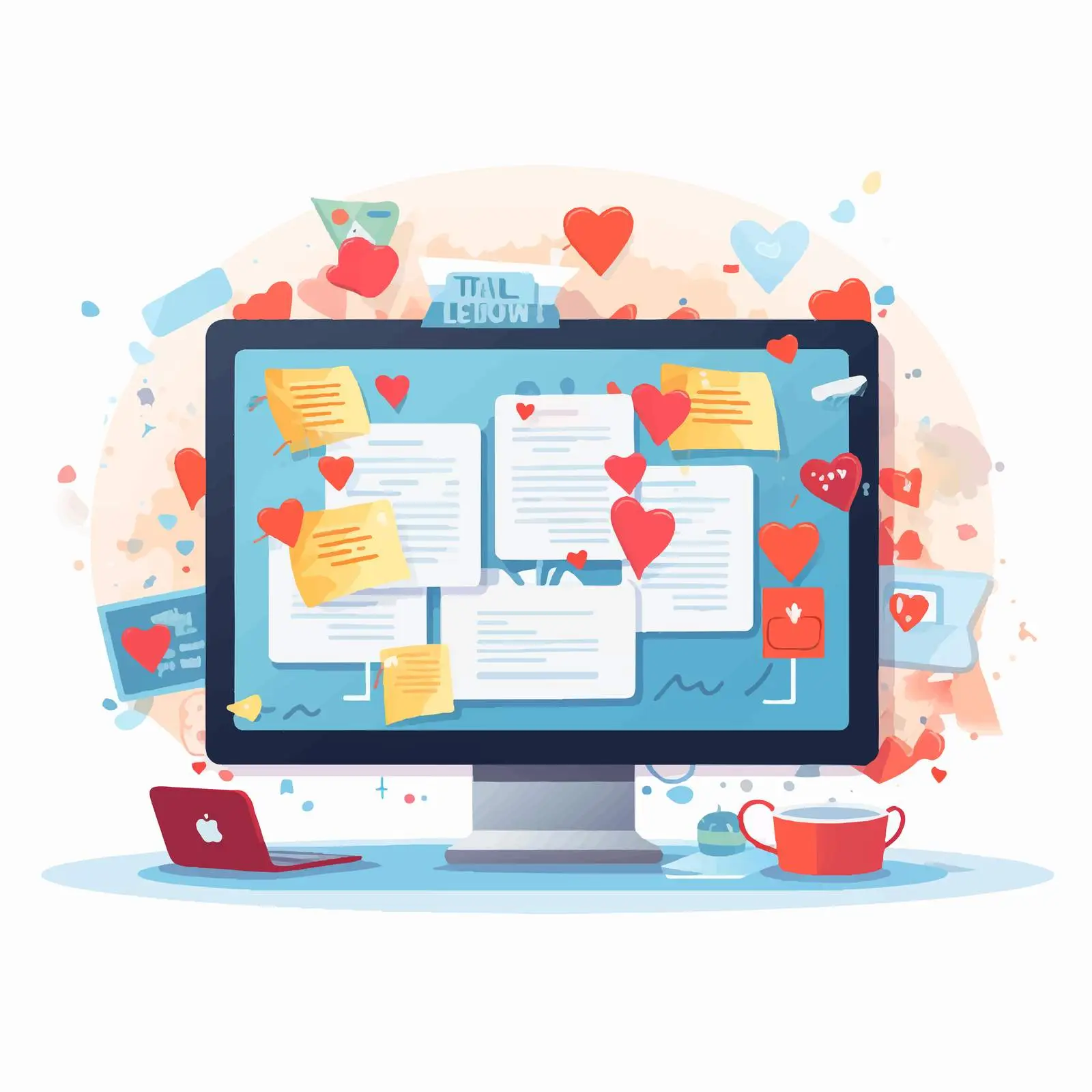 Colorful Monitor with Internet Notifications and Alerts — free download from Dotvec