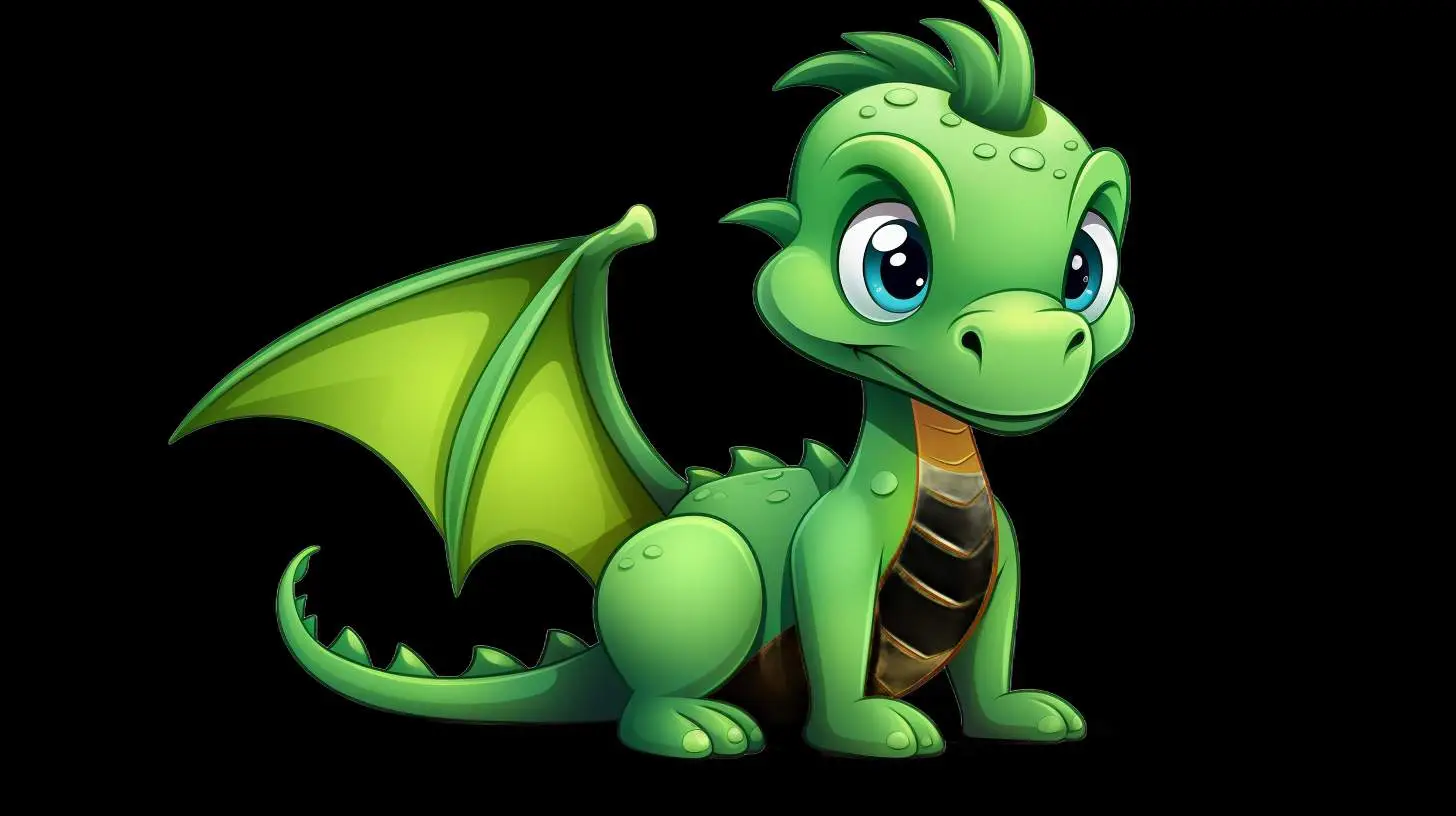 Cartoon Dragon Vector Illustration — free download from Dotvec