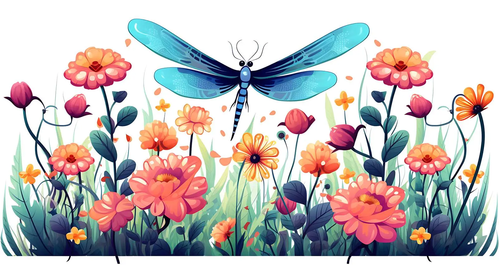 Insect Flight among Flowers — free download from Dotvec