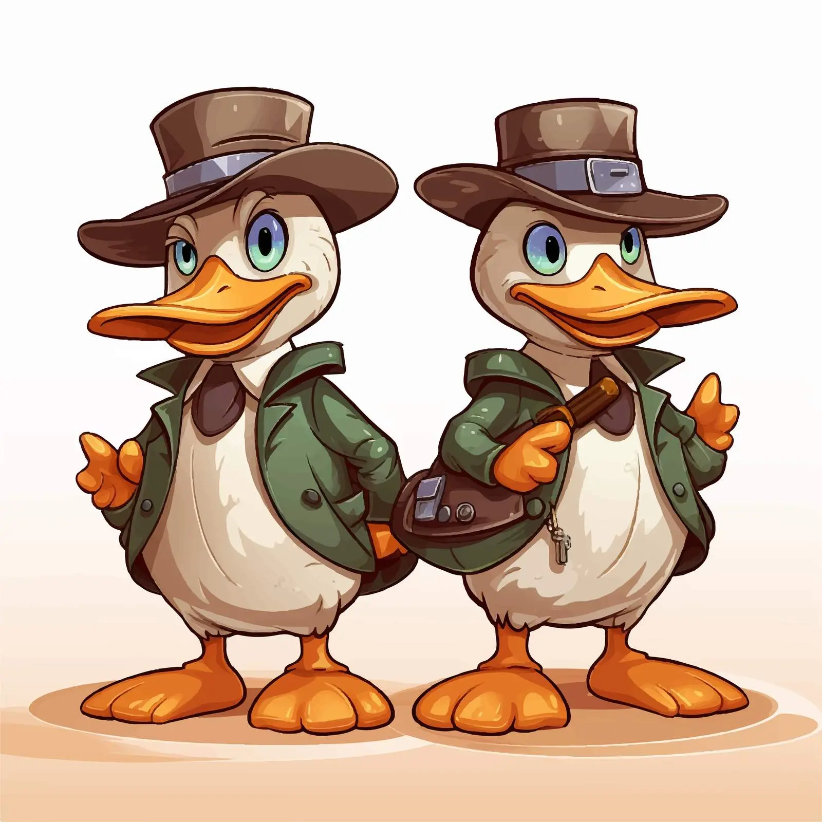 Cowboy-Themed Cartoon Duck Illustration Vector — free download from Dotvec