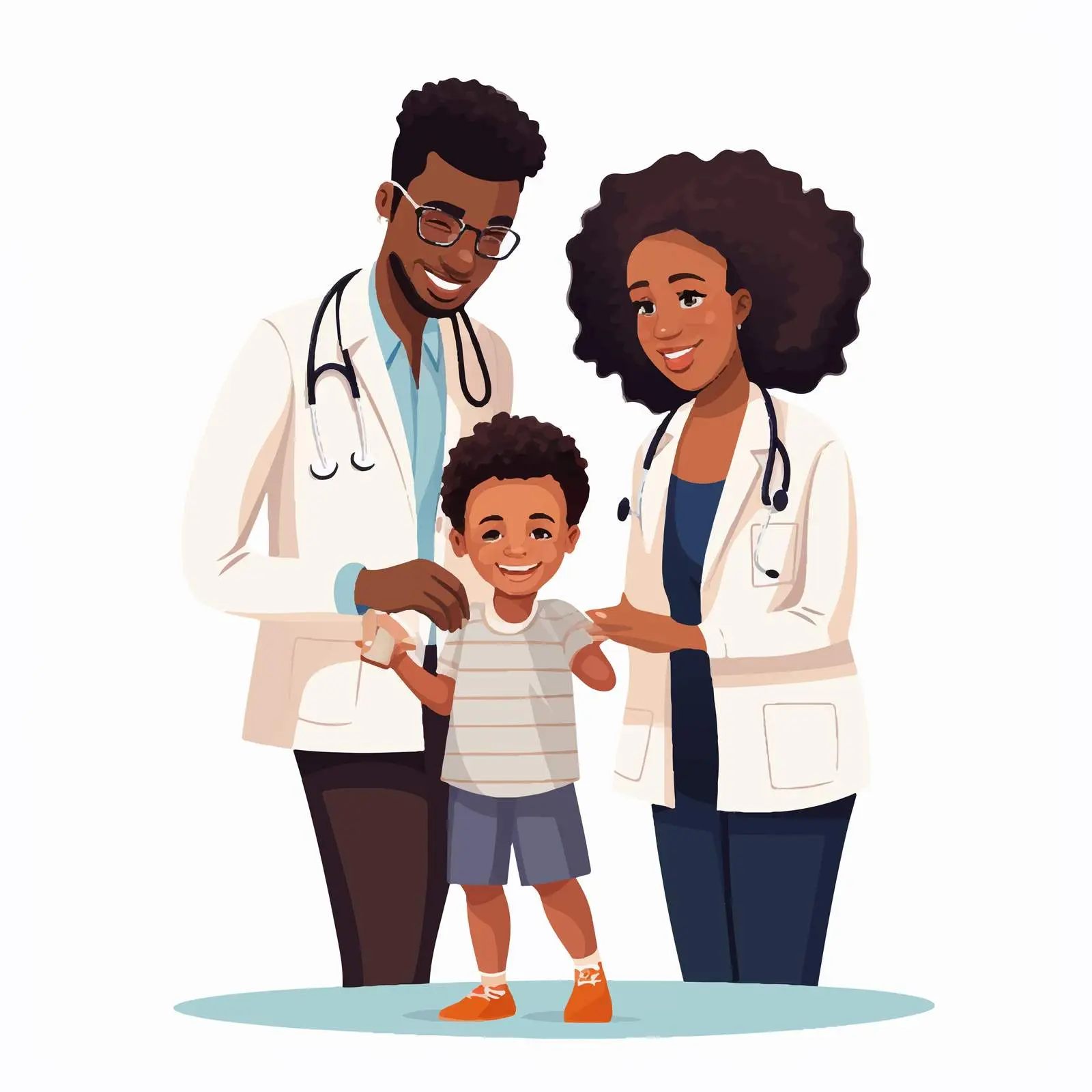 Mother and Son Therapy Visit Vector Illustration — free download from Dotvec