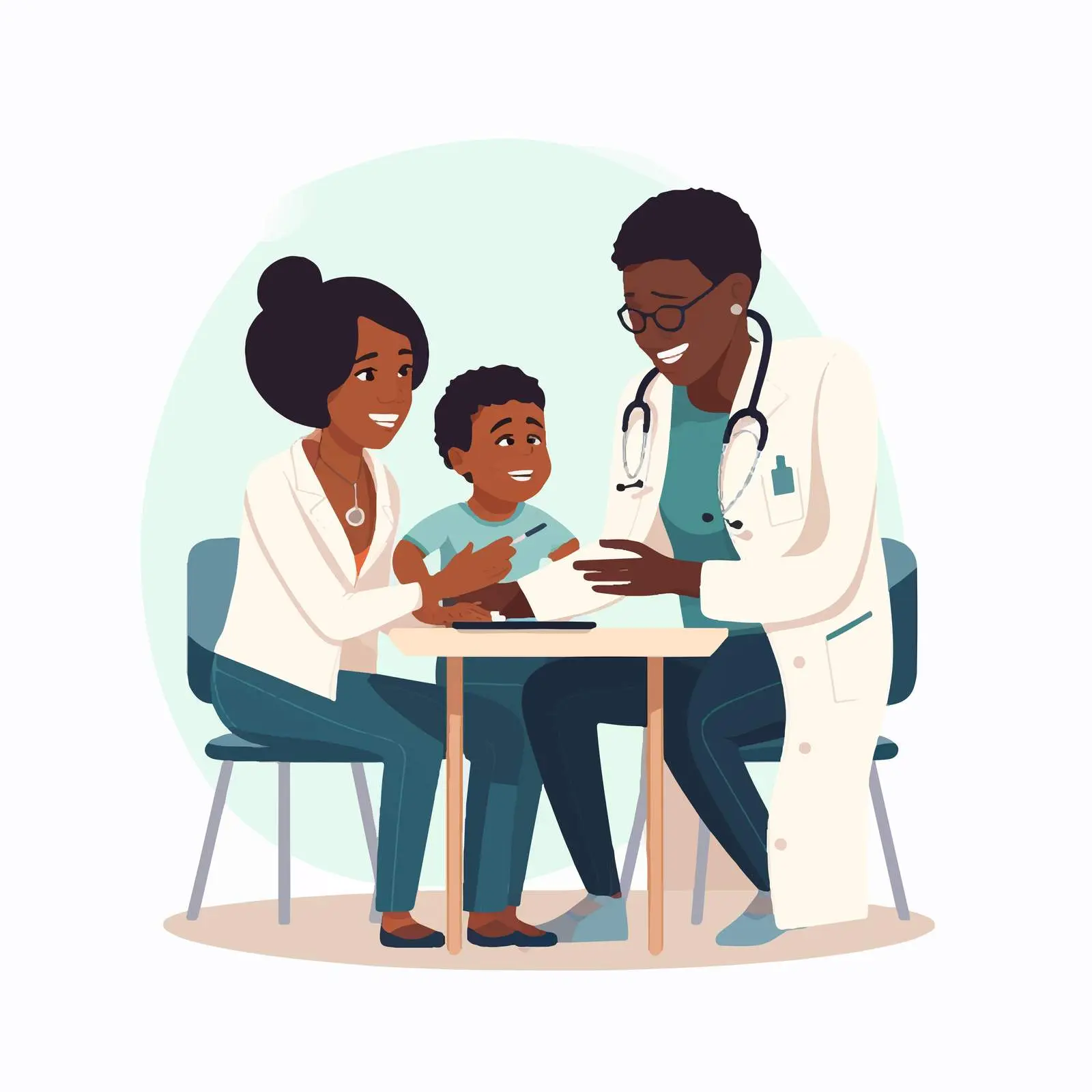 Mother and Child Therapy Session Vector Art — free download from Dotvec