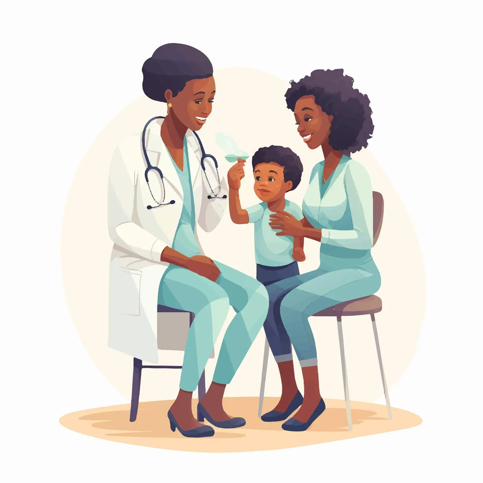 Mother and Son Visiting Therapist Vector Art – free counsel image from Dotvec