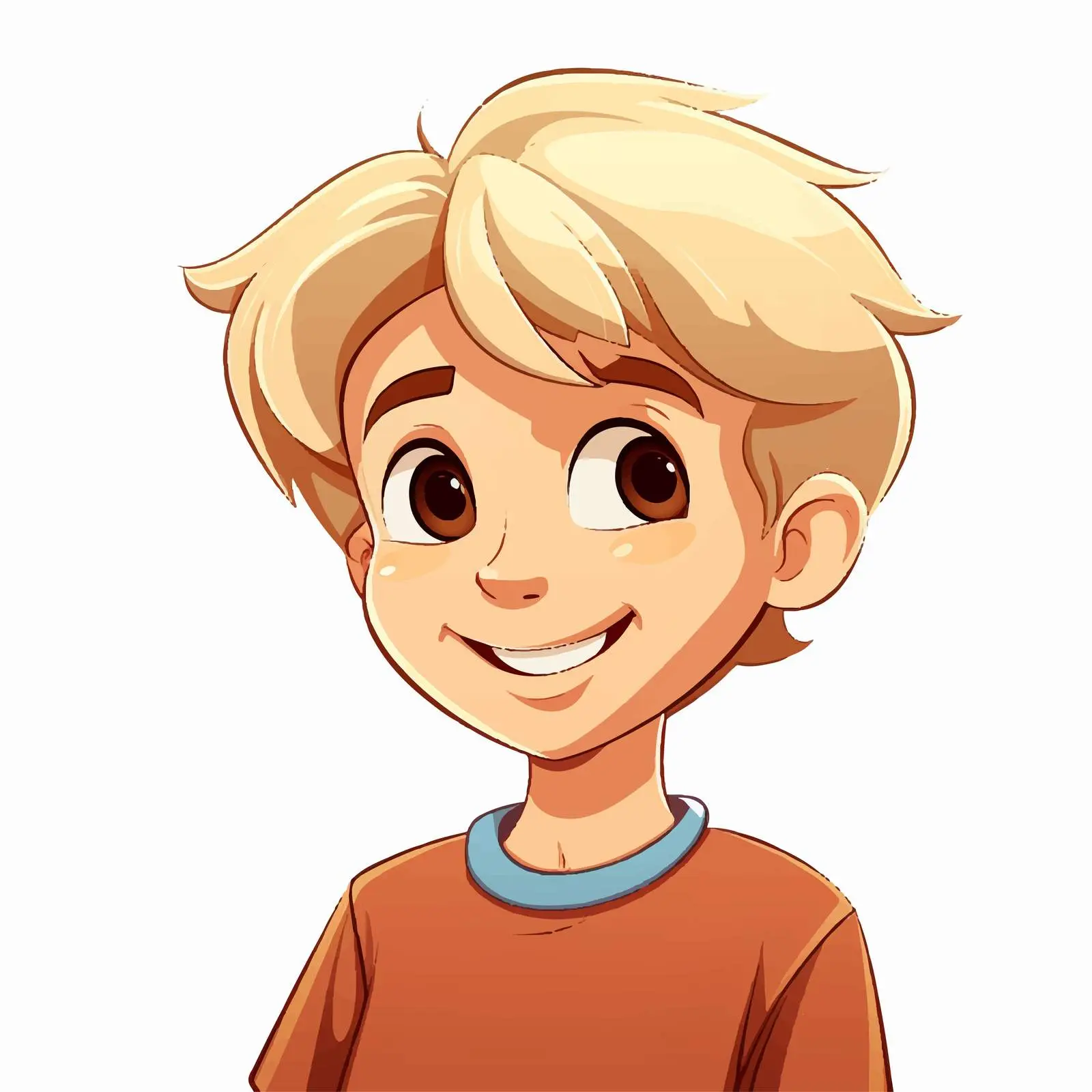 Cheerful Blonde Boy Cartoon Vector Illustration — free download from Dotvec