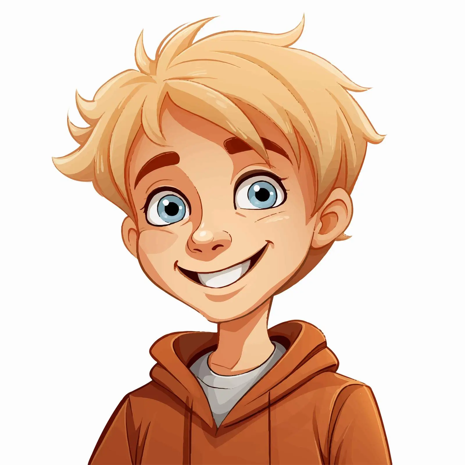 Cheerful Young Boy Vector Illustration — free download from Dotvec