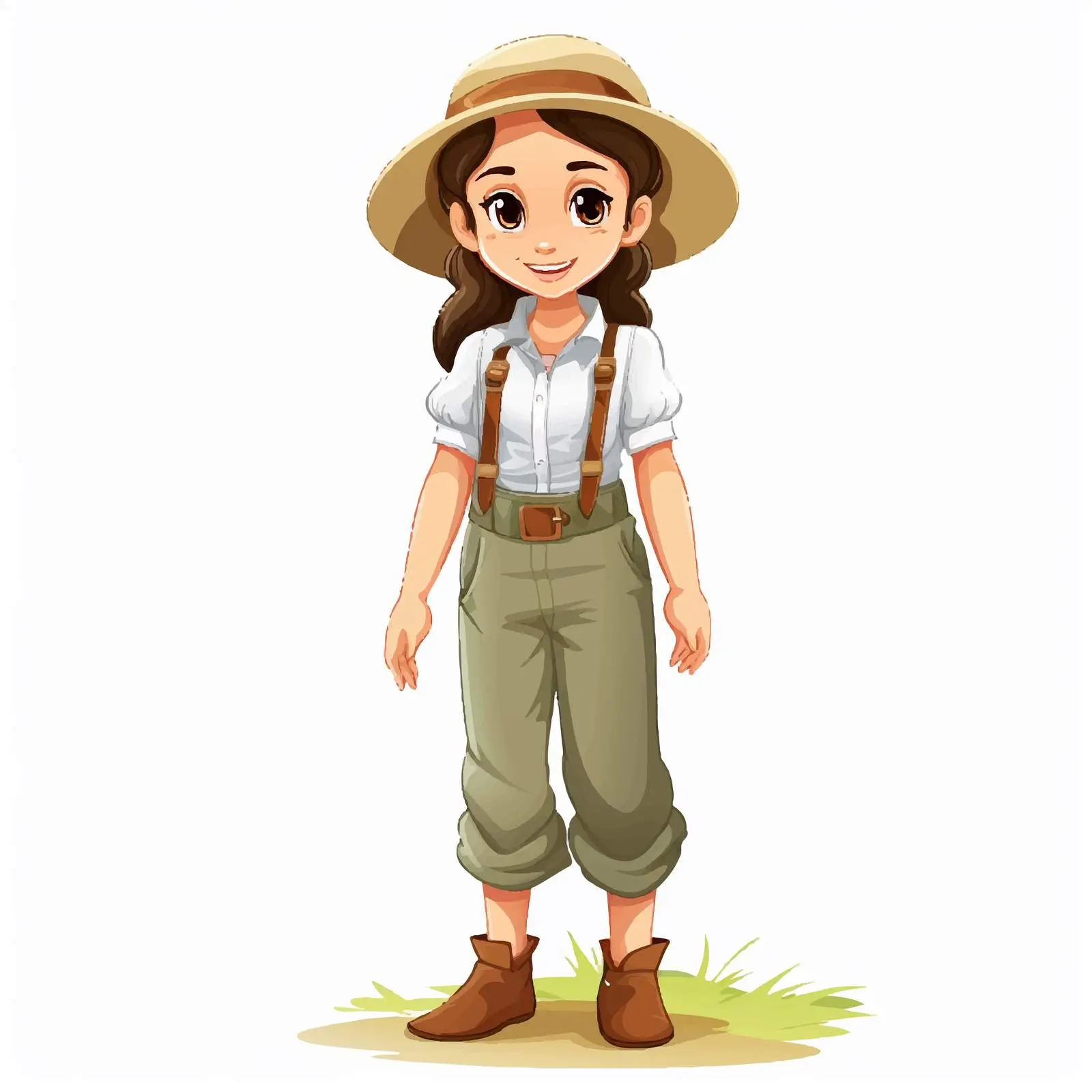 Young Girl Farmer Cartoon Vector Design — free download from Dotvec
