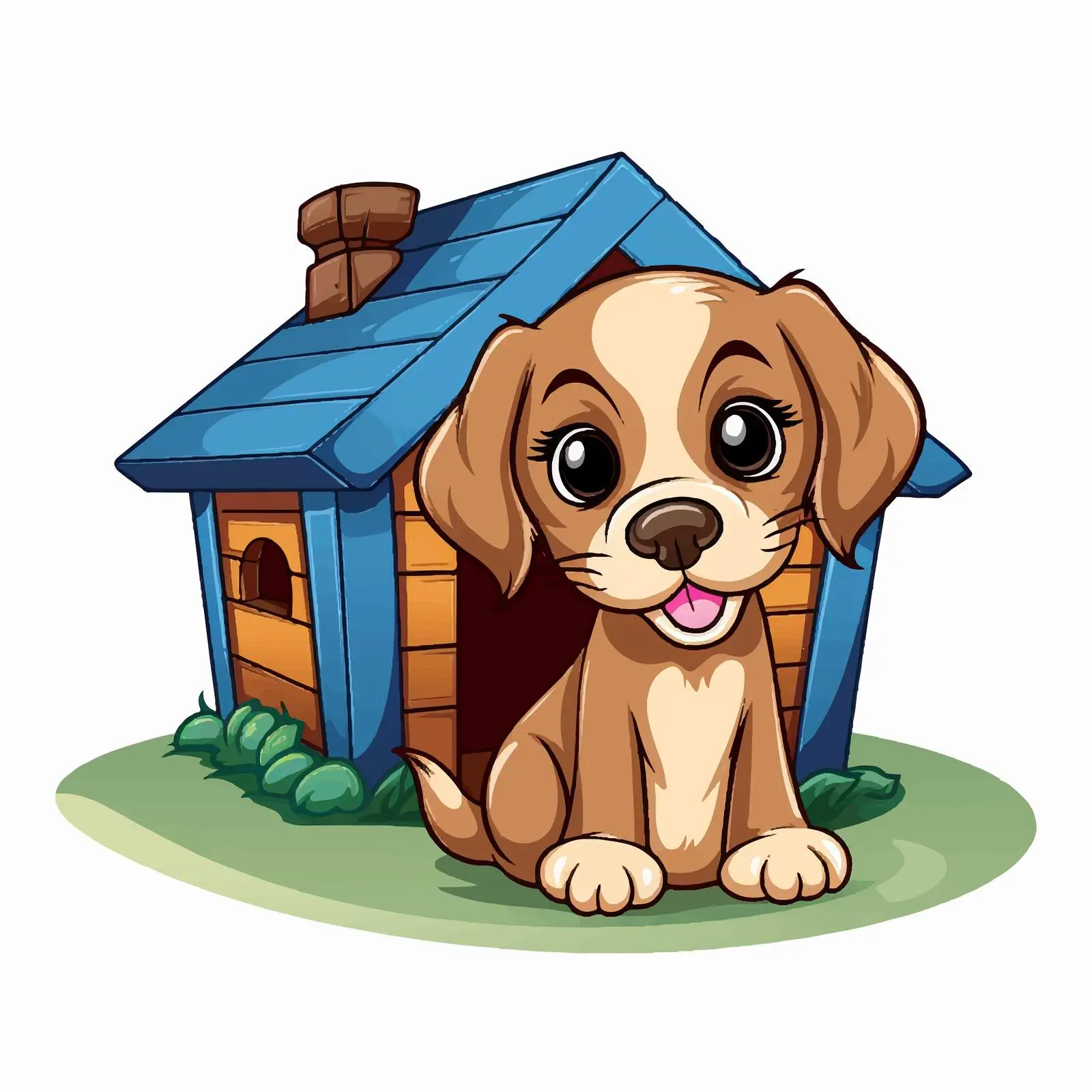 Cartoon Puppy by Colorful Doghouse Vector — free download from Dotvec