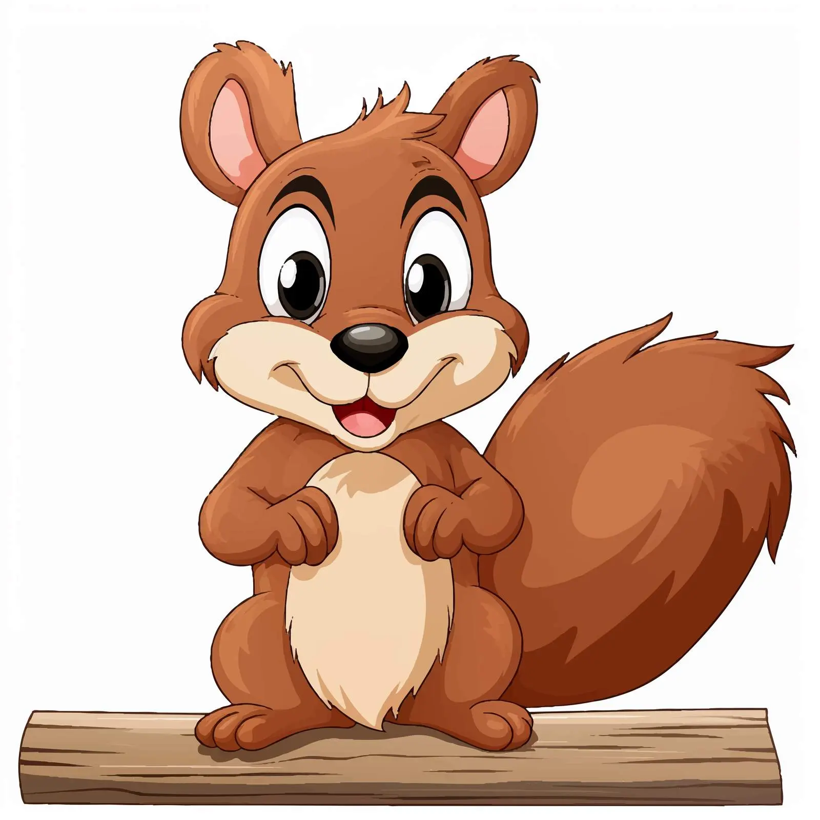 Cartoon Squirrel Next to Blank Sign Vector — free download from Dotvec
