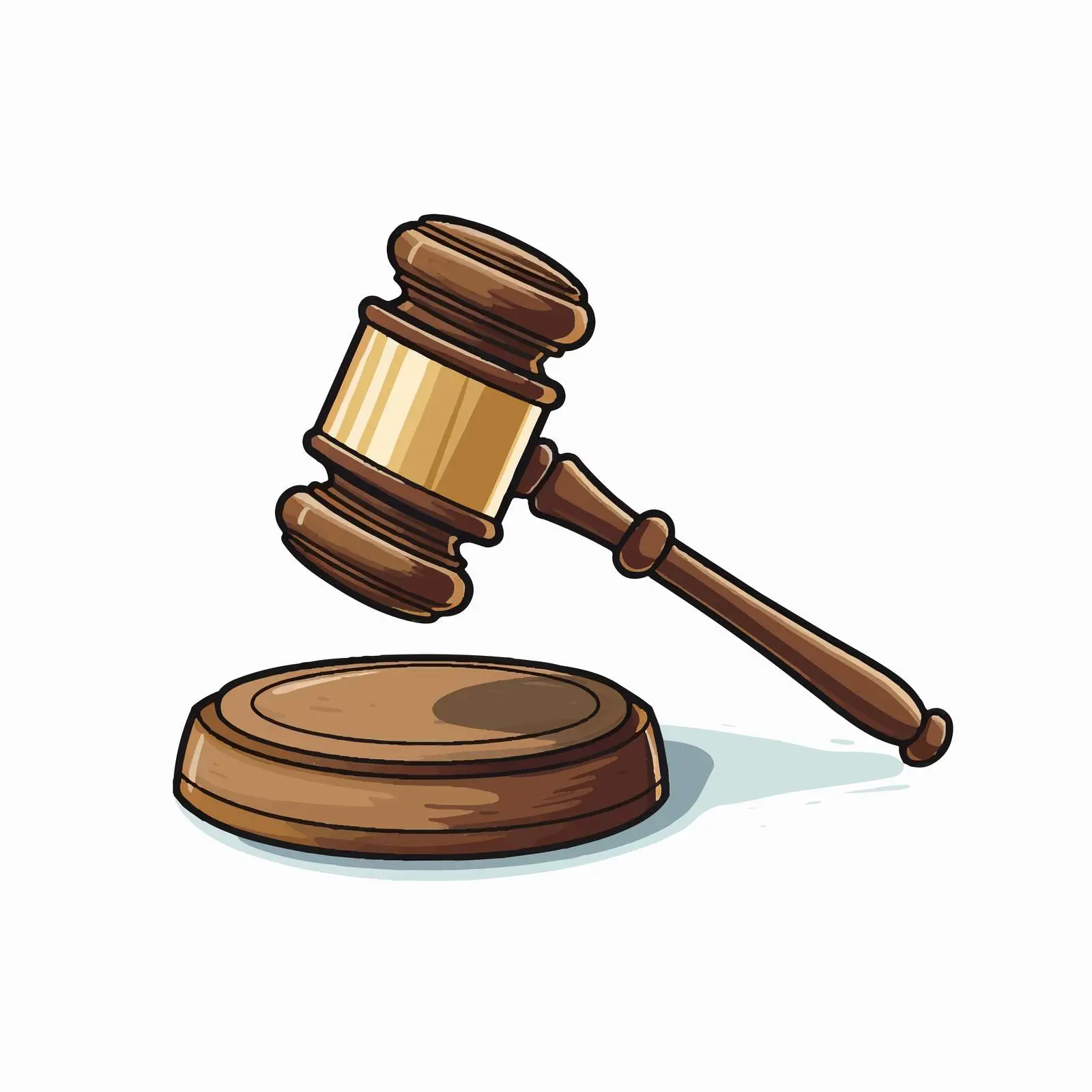 Cartoon Judge's Gavel Vector Illustration — free download from Dotvec