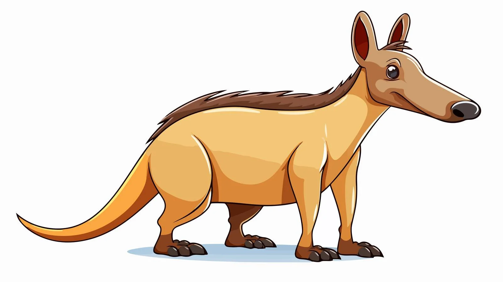 Adorable Aardvark Cartoon Illustration — free download from Dotvec