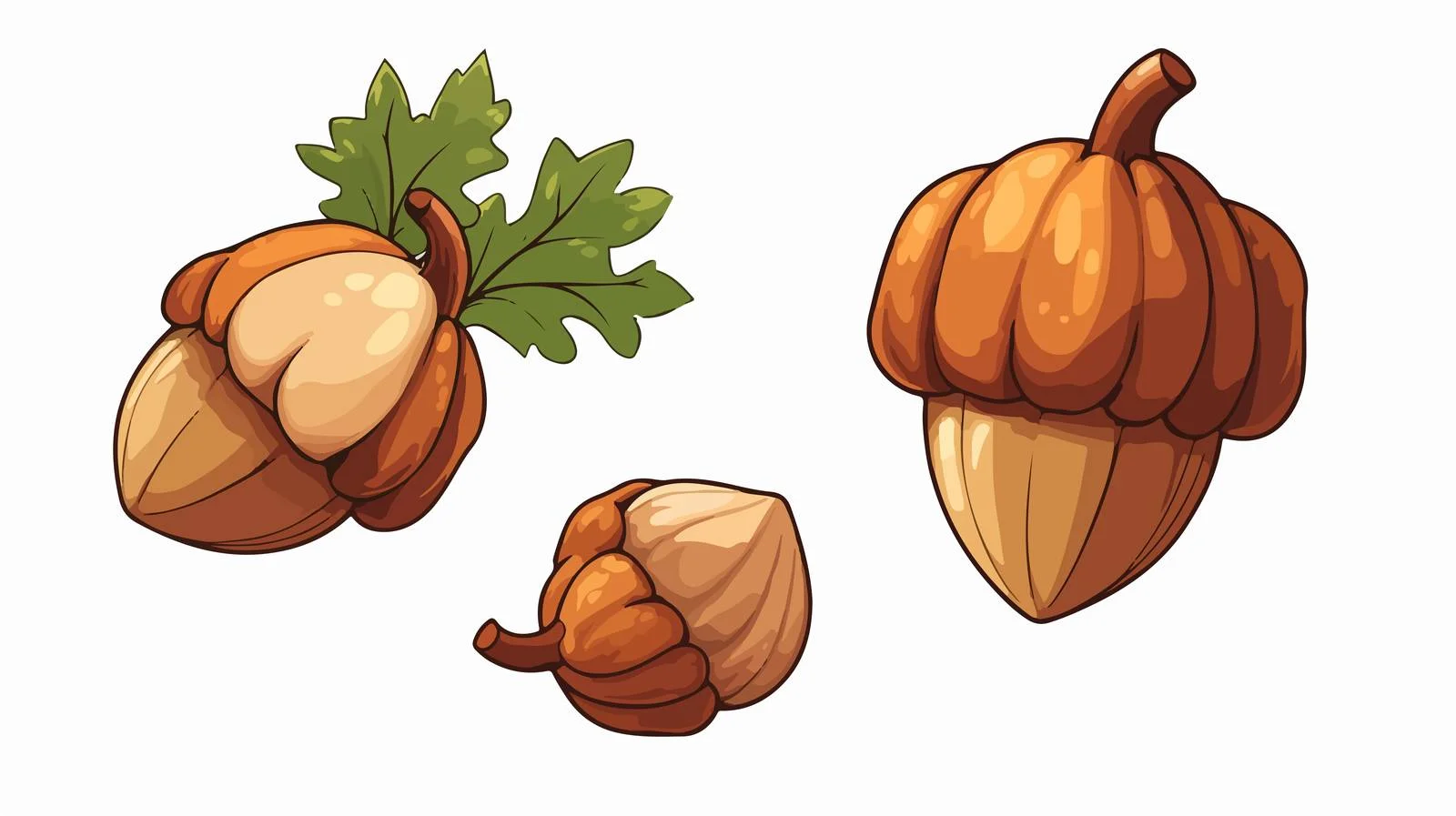 Cartoon Acorn Stock Illustration — free download from Dotvec