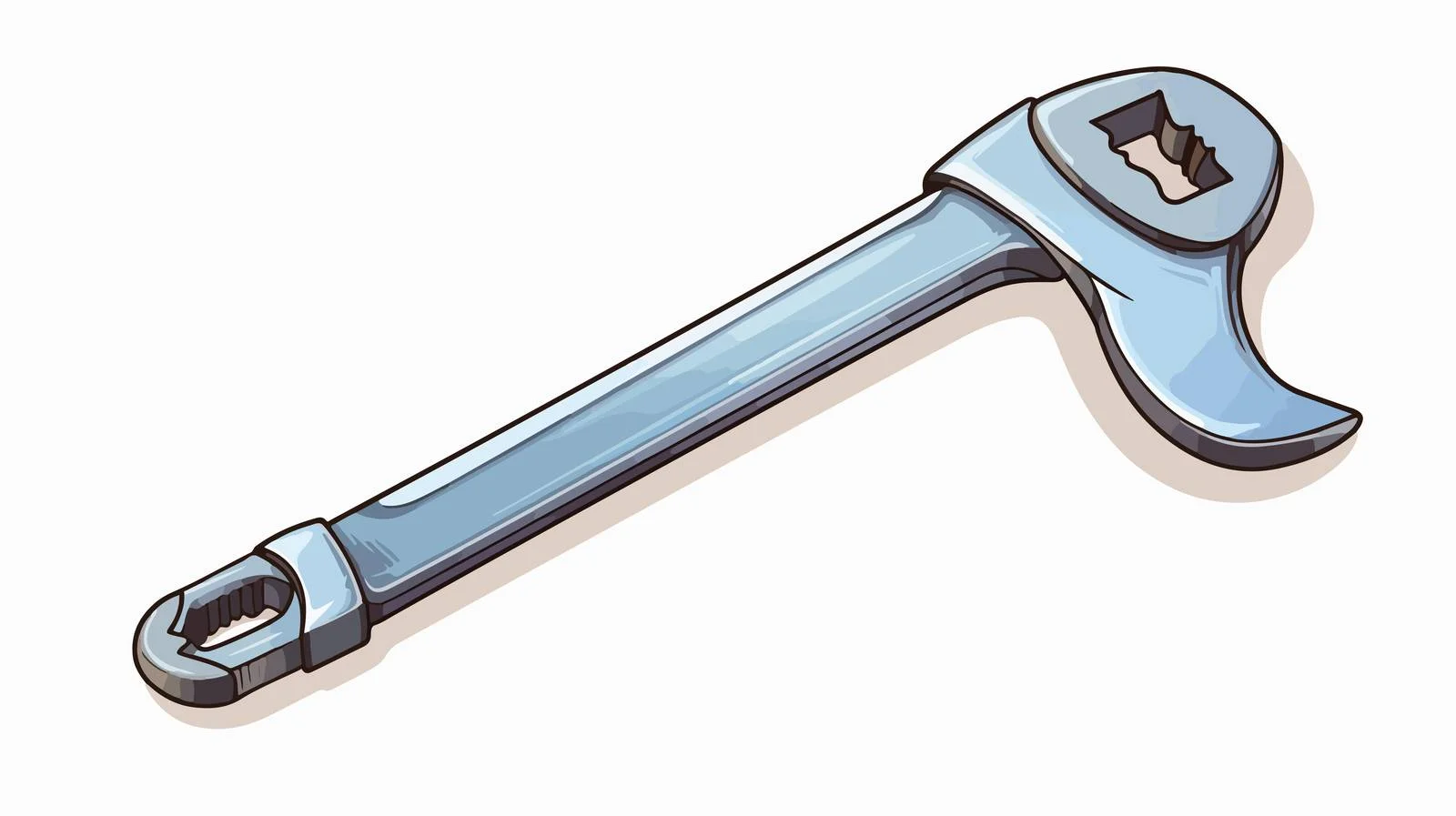 Cartoon Adjustable Spanner Illustration — free download from Dotvec