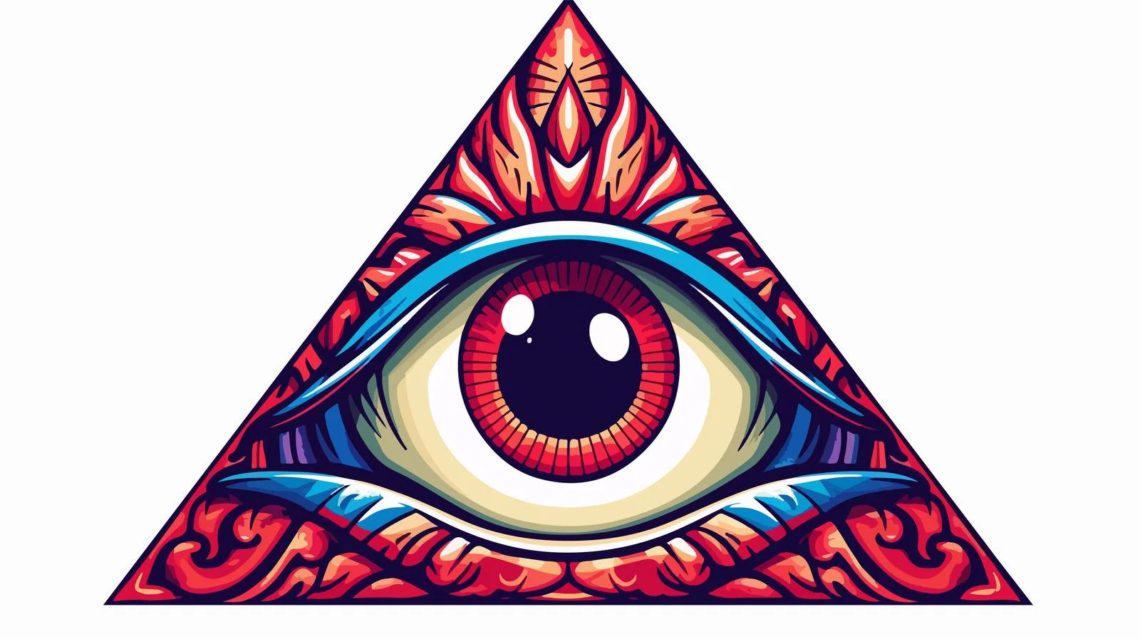 All-Seeing Eye Cartoon Symbol Illustration — free download from Dotvec
