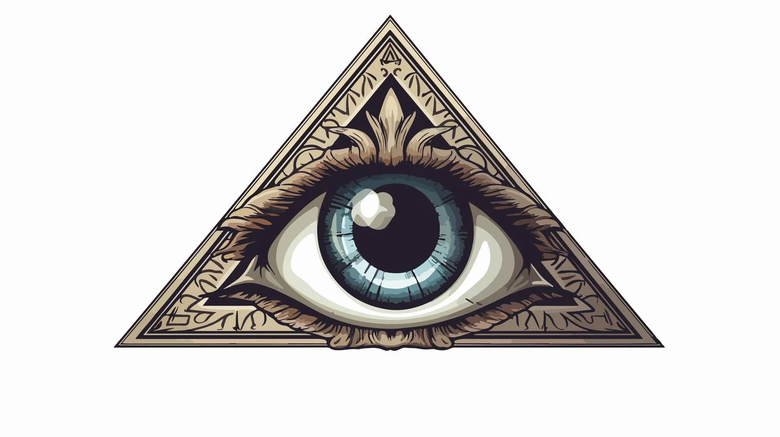 Cartoon All-Seeing Eye Symbol Illustration — free download from Dotvec