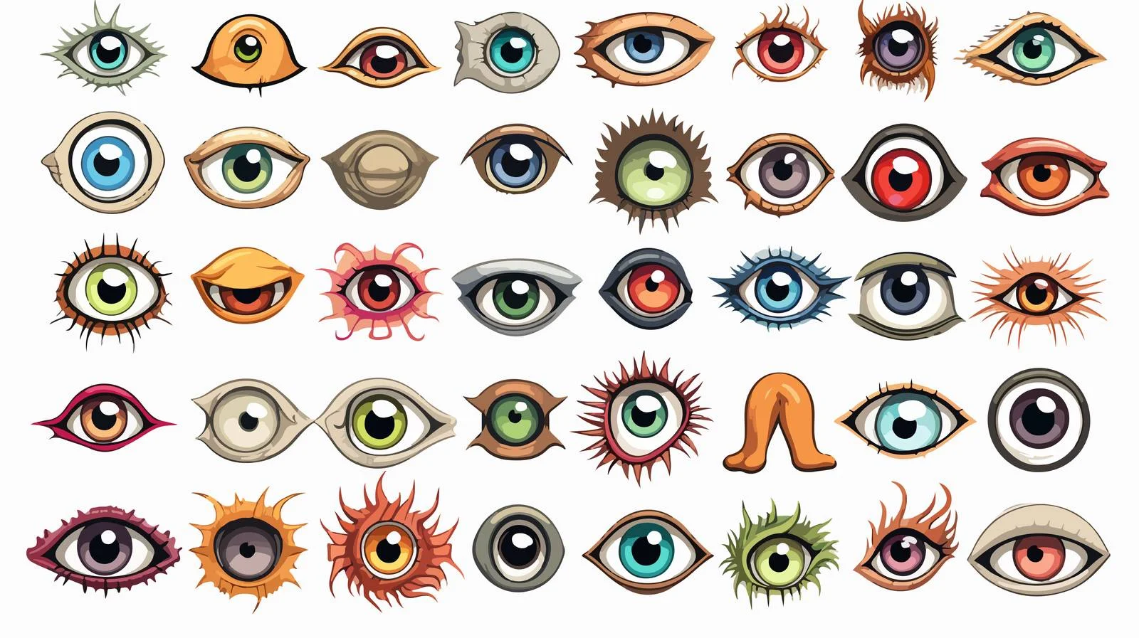All-Seeing Eyes Cartoon Illustration — free download from Dotvec