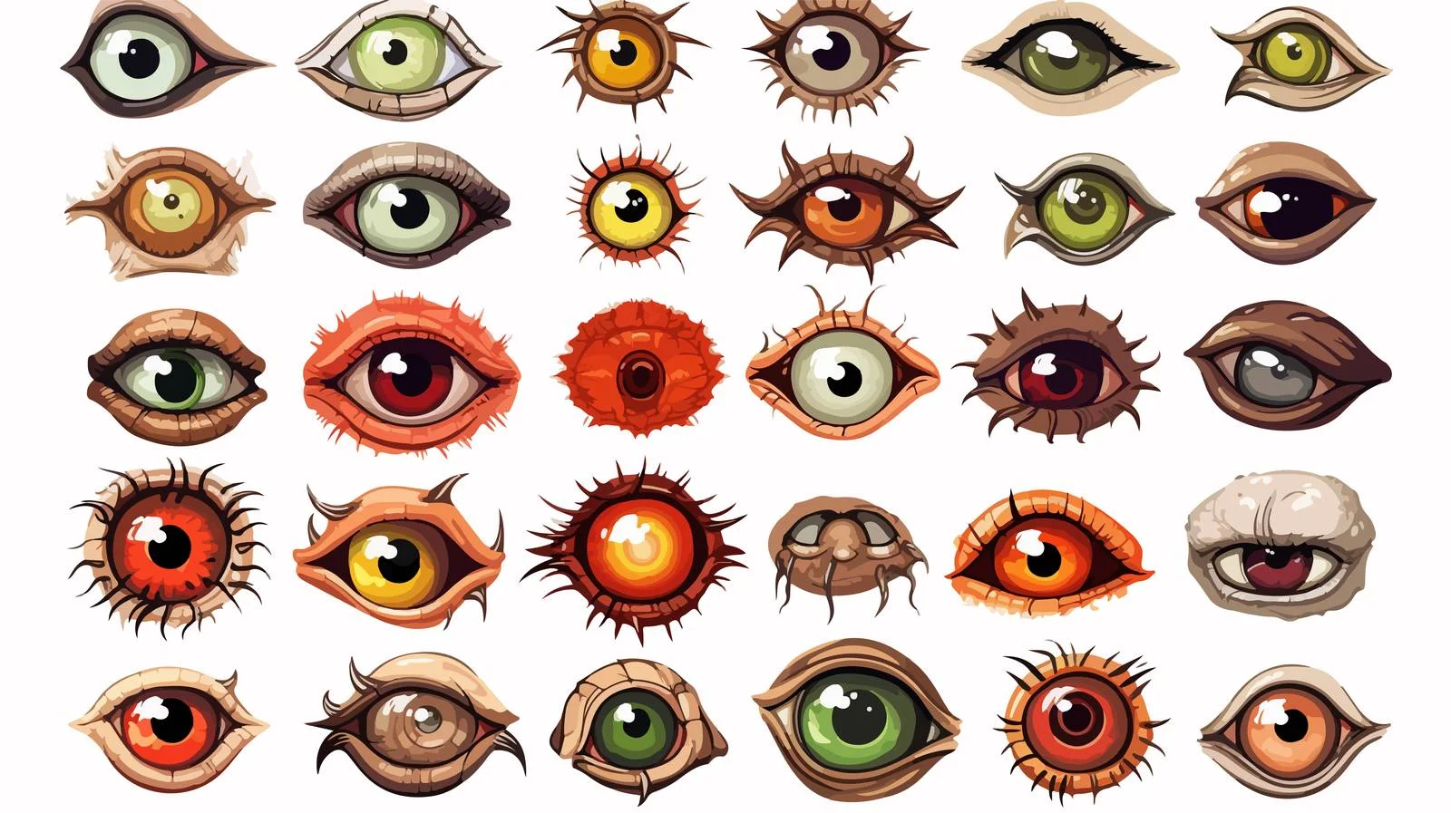 Whimsical All-Seeing Eyes Illustration — free download from Dotvec