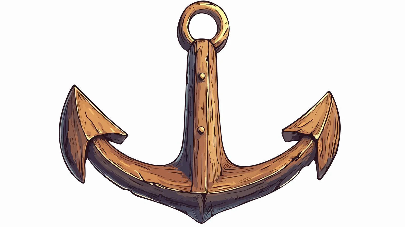 Cartoon Anchor Symbol Illustration — free download from Dotvec