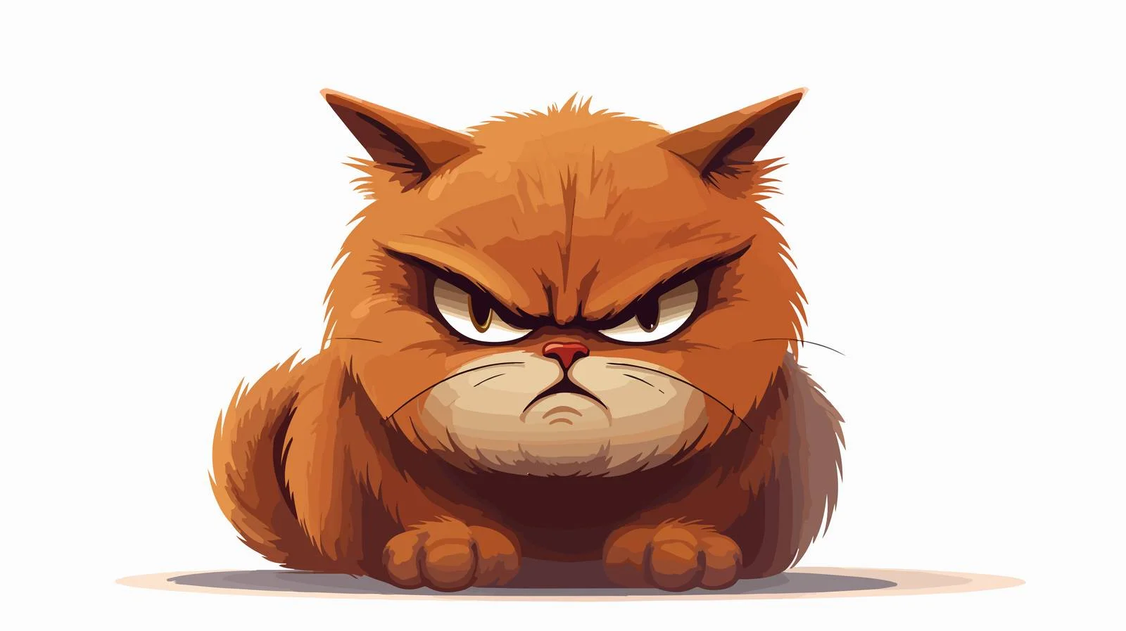 Fierce Cartoon Cat Vector Illustration – free fury image from Dotvec