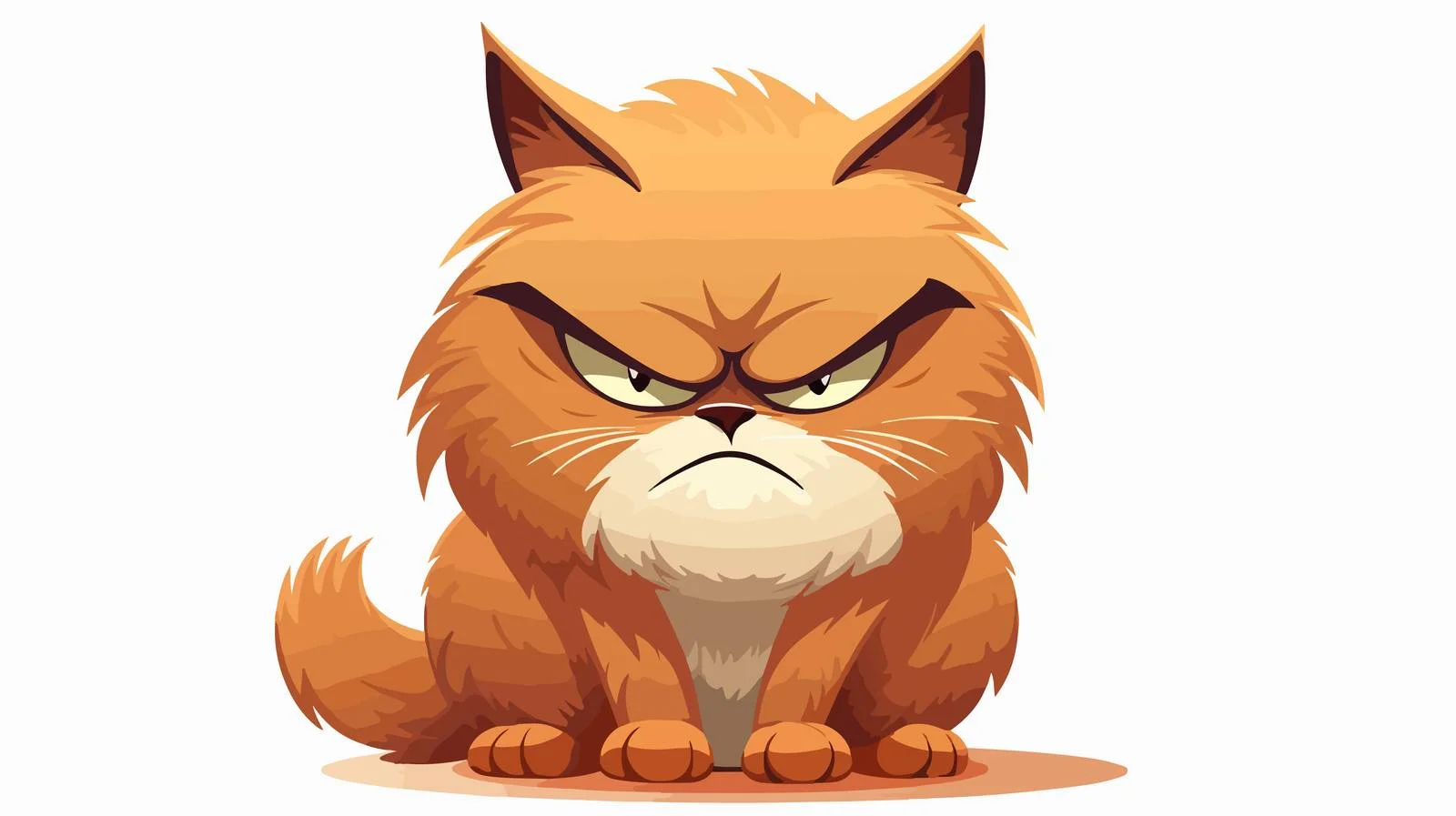 Furious Cartoon Cat Vector Illustration — free download from Dotvec