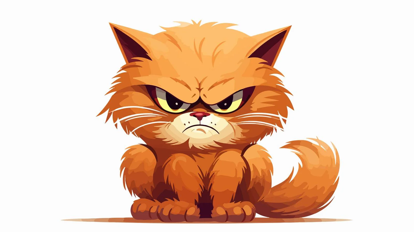 Agitated Cartoon Cat Illustration — free download from Dotvec