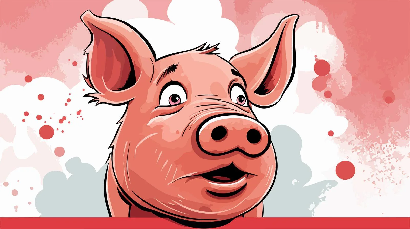 Furious Pig in Comic Thought Bubble — free download from Dotvec