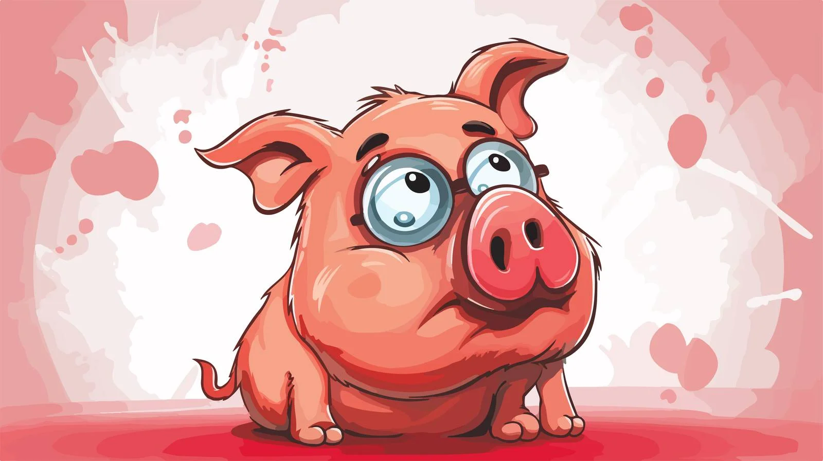 Comic Angry Pig with Thought Bubble — free download from Dotvec