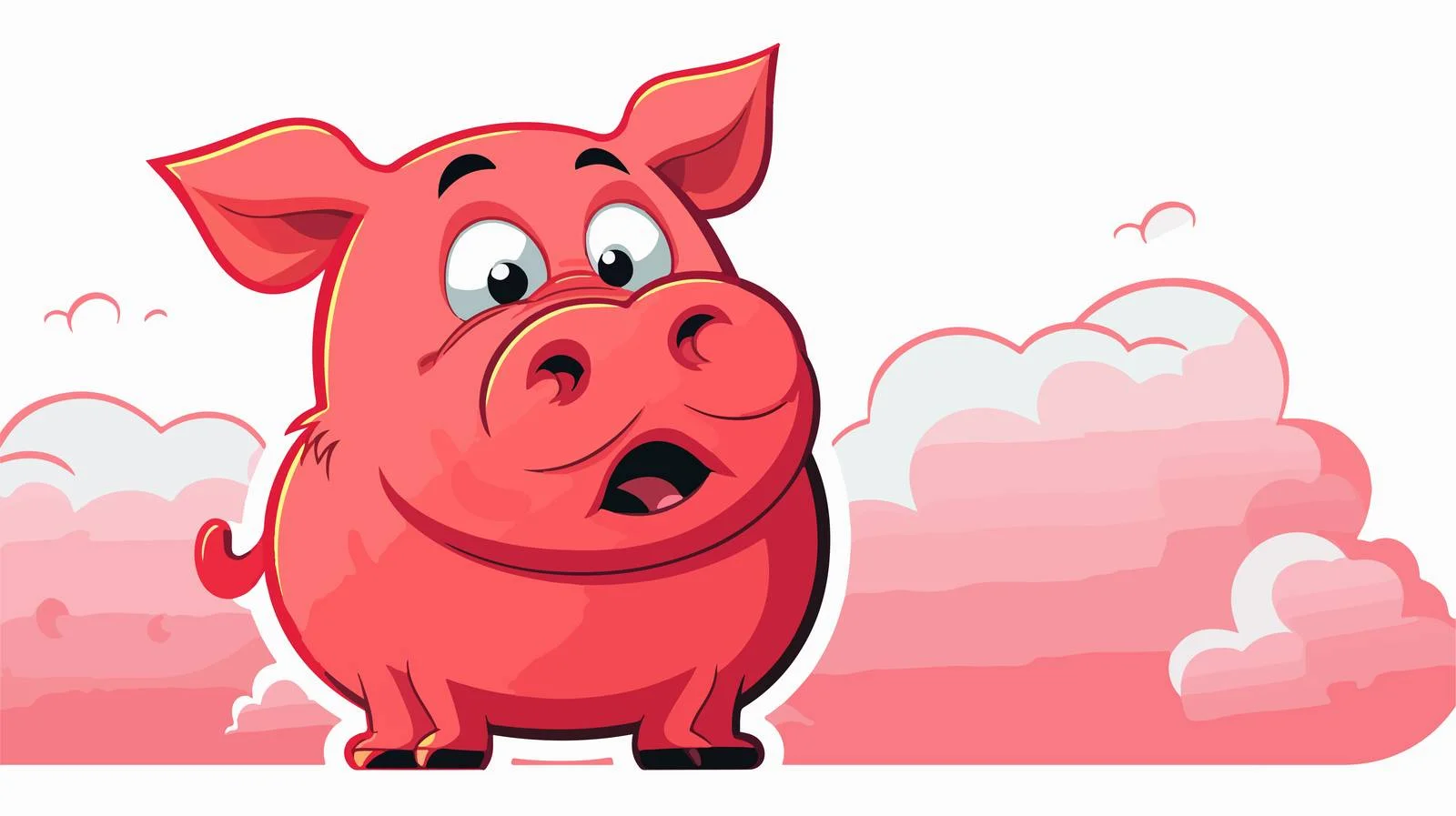 Angry Pig Cartoon with Thought Bubble — free download from Dotvec