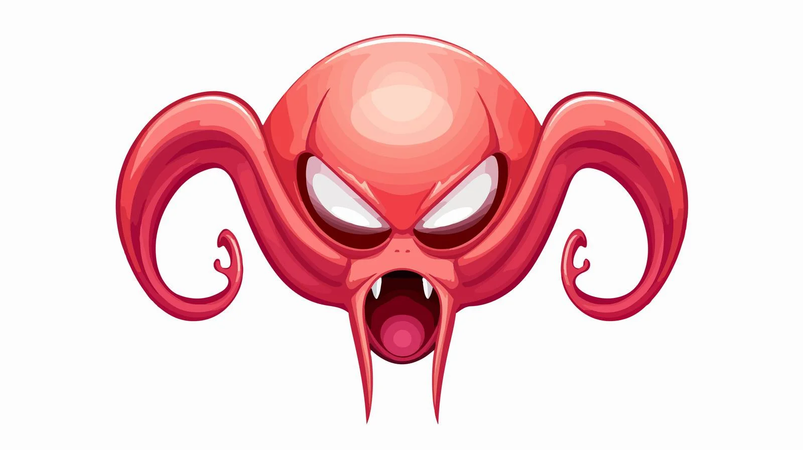 Angry Uterus Cartoon Vector Illustration — free download from Dotvec