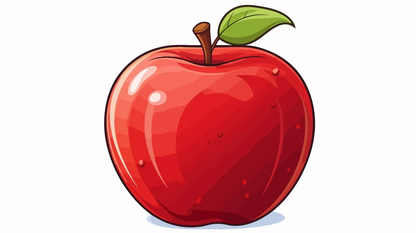 Cartoon Apple Vector Illustration — free download from Dotvec