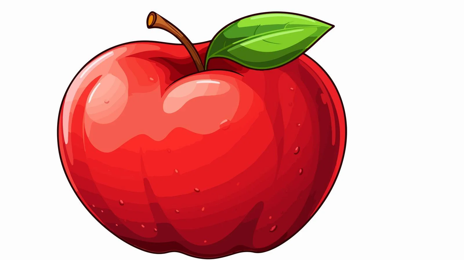 Vibrant Cartoon Apple Illustration — free download from Dotvec