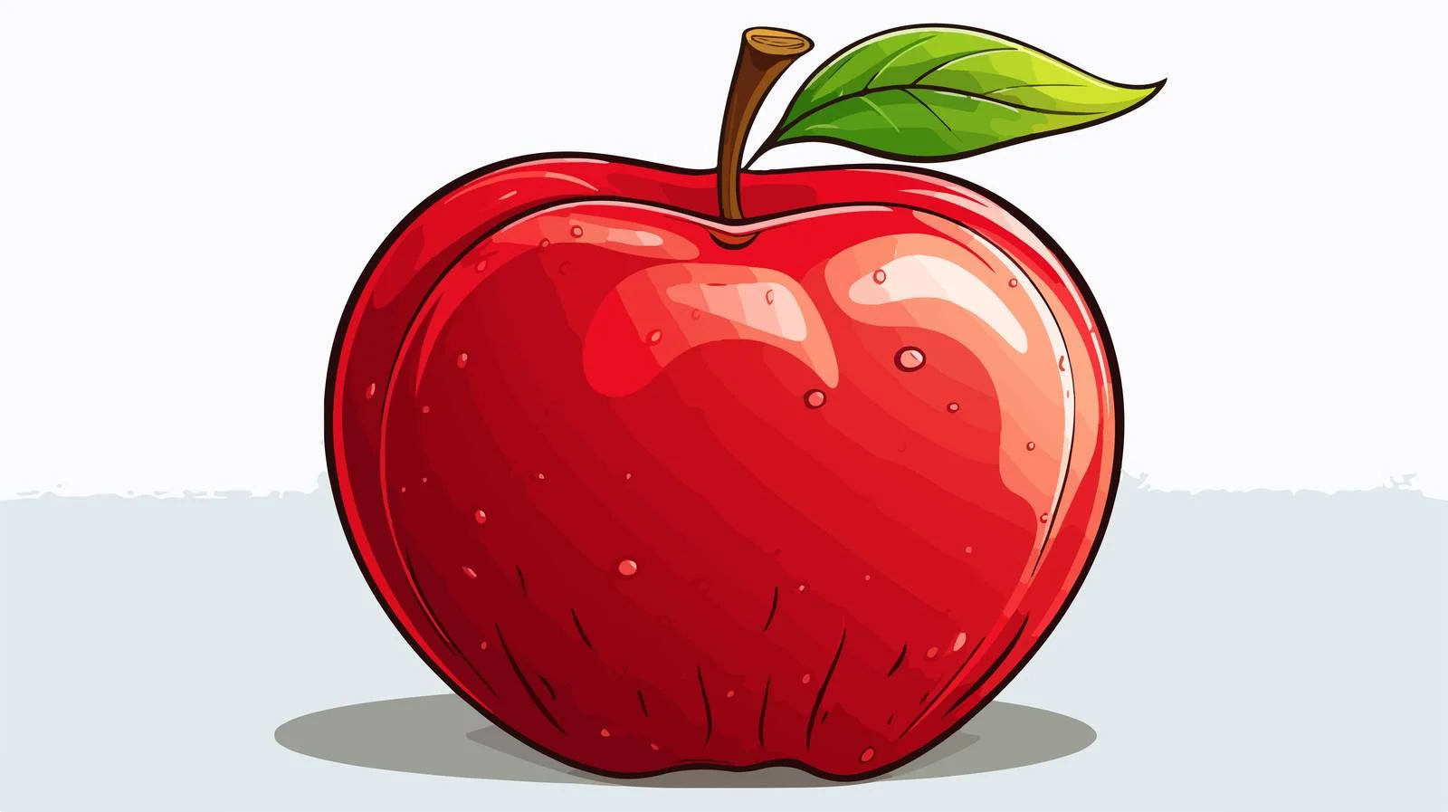 Cartoon Apple Vector Illustration — free download from Dotvec