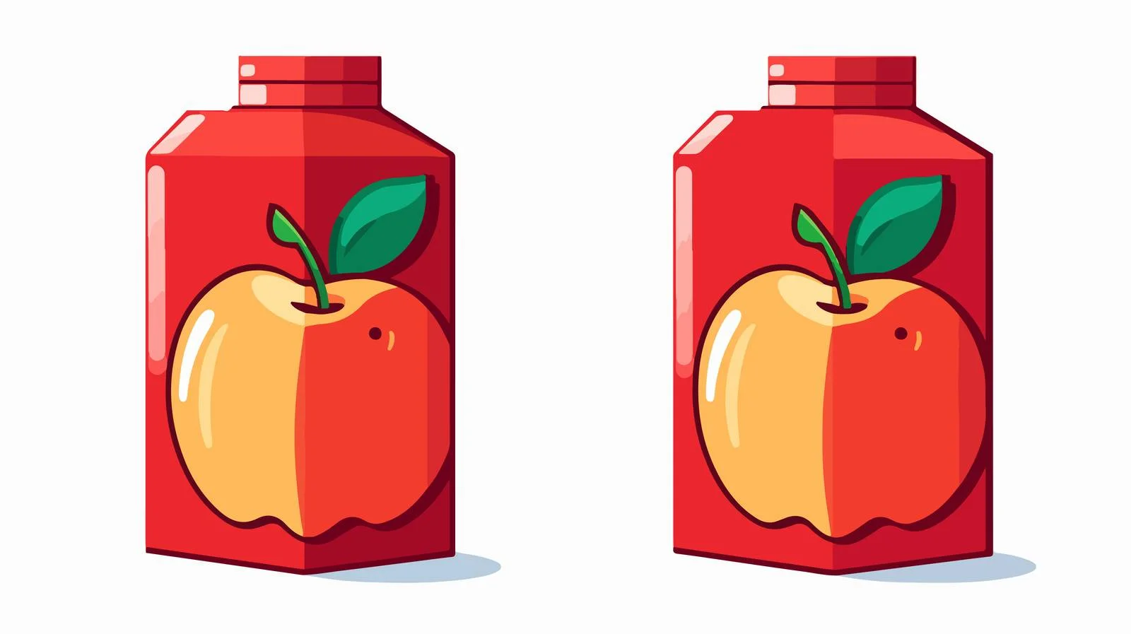 Cartoon Apple Juice Box Vector Illustration — free download from Dotvec