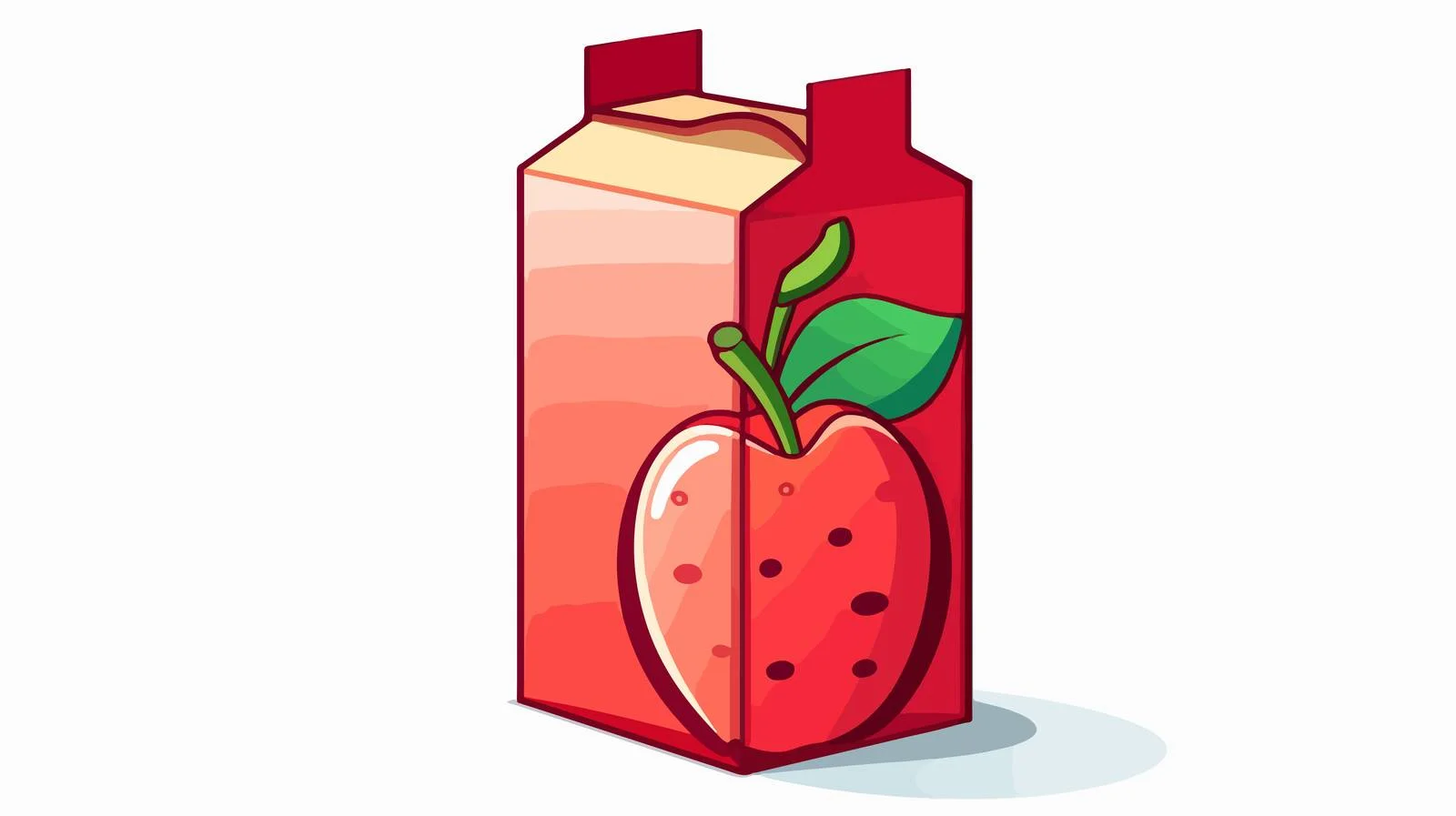 Cartoon Apple Juice Box Illustration — free download from Dotvec