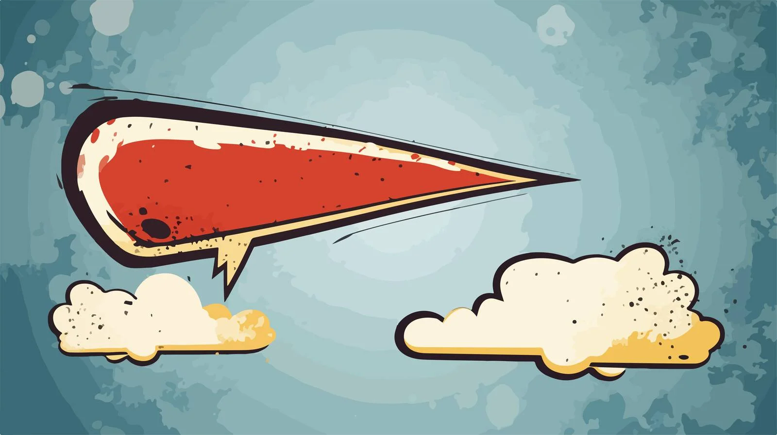 Cartoon Arrow Thought Bubble Grunge Distress — free download from Dotvec