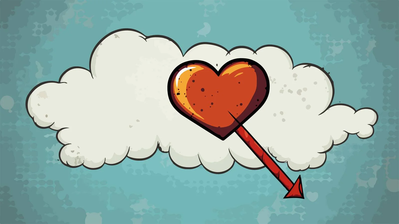 Cartoon Arrow Thought Grunge Texture — free download from Dotvec