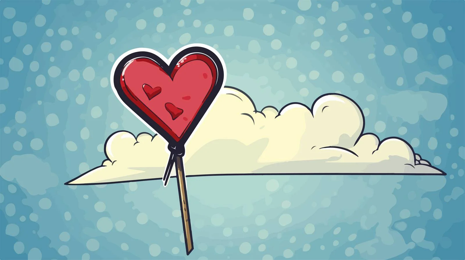 Grunge Cartoon Arrow with Thought Bubble — free download from Dotvec