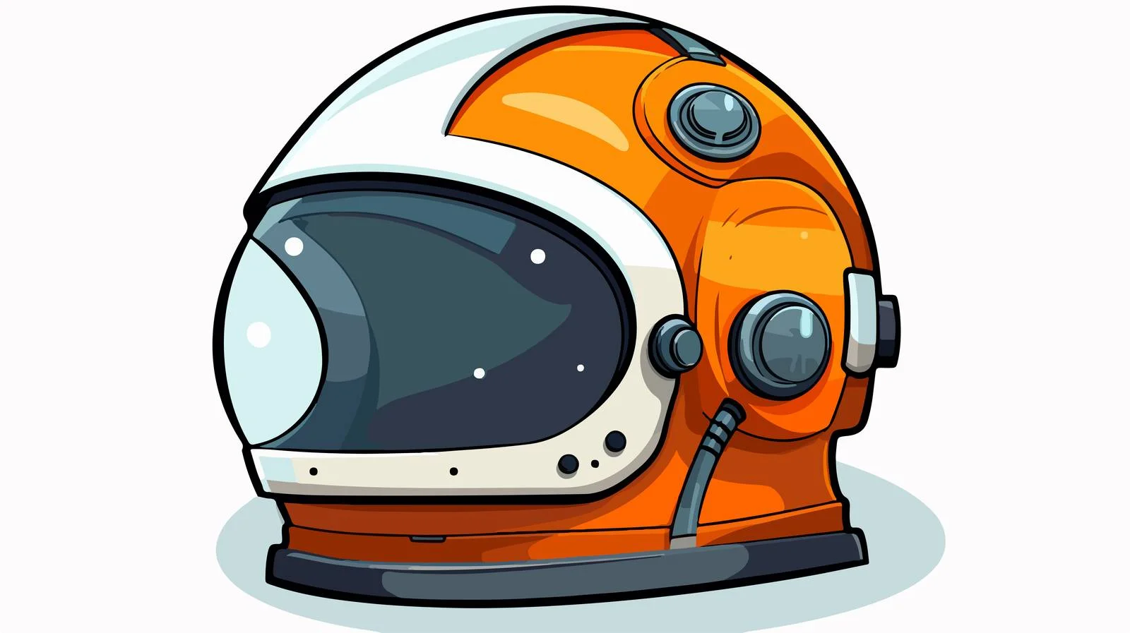 Cartoon Astronaut Helmet Vector Illustration — free download from Dotvec