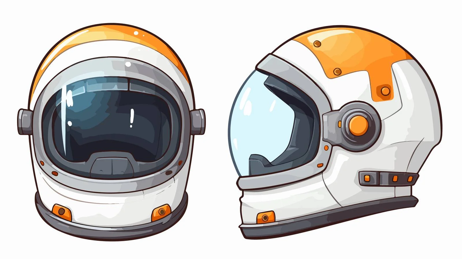 Cartoon Astronaut Helmet Vector Illustration — free download from Dotvec
