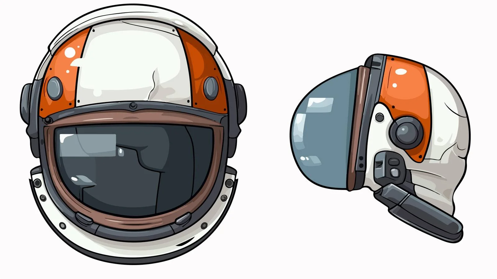 Cartoon Astronaut Helmet Vector Illustration — free download from Dotvec
