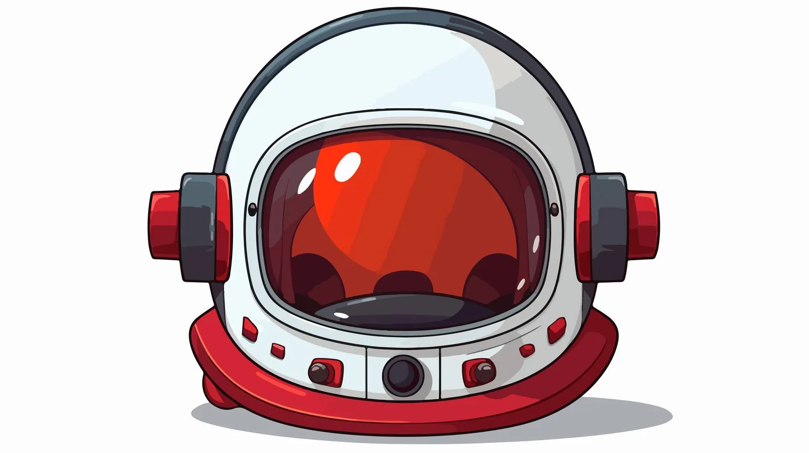 Cartoon Astronaut Helmet Vector Illustration — free download from Dotvec