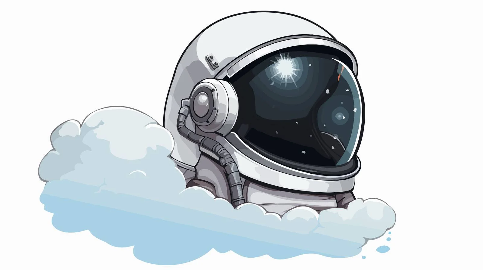 Space Explorer Helmet Thought Bubble — free download from Dotvec