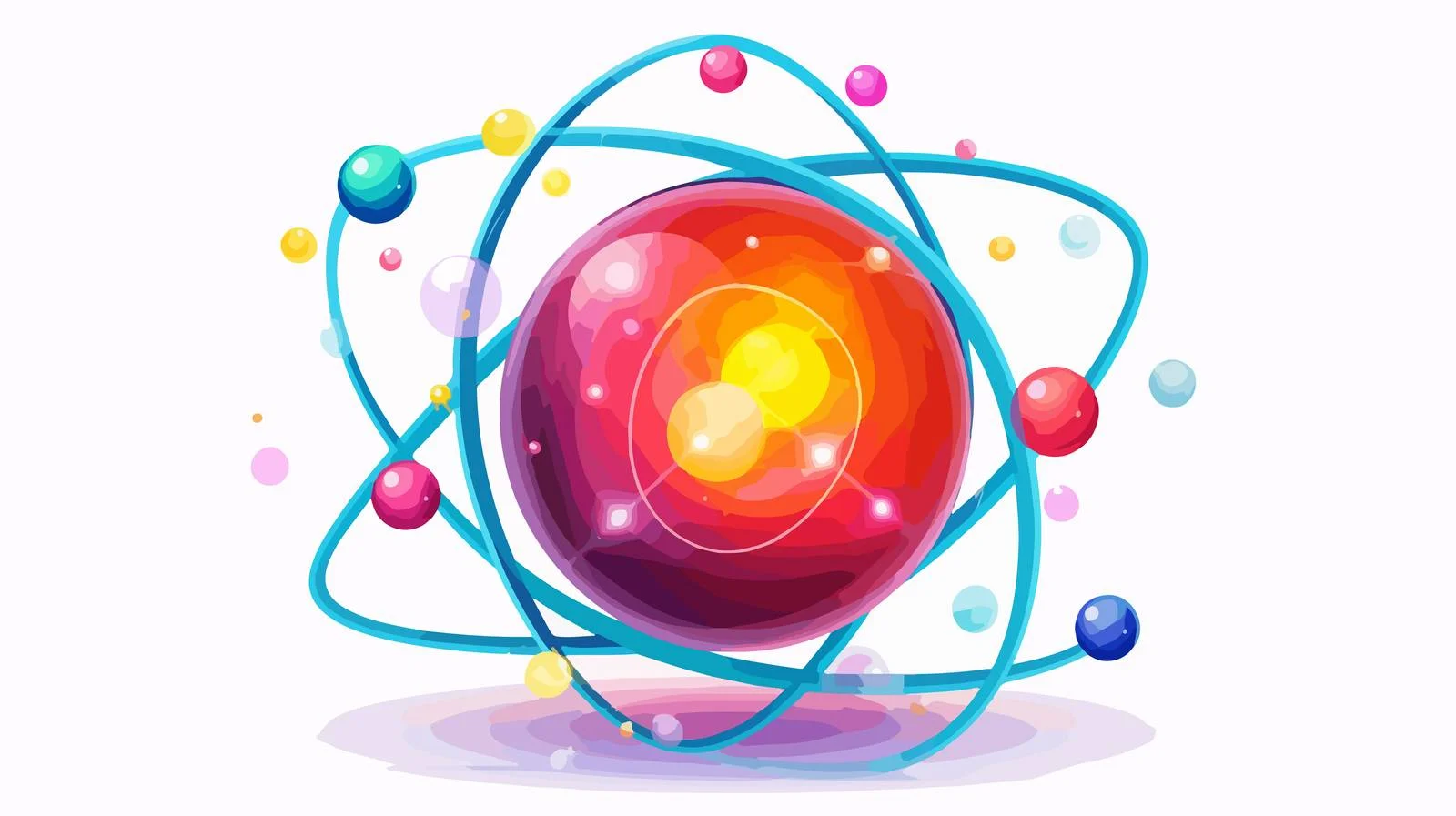 Cartoon Atom Stock Illustration Usage — free download from Dotvec
