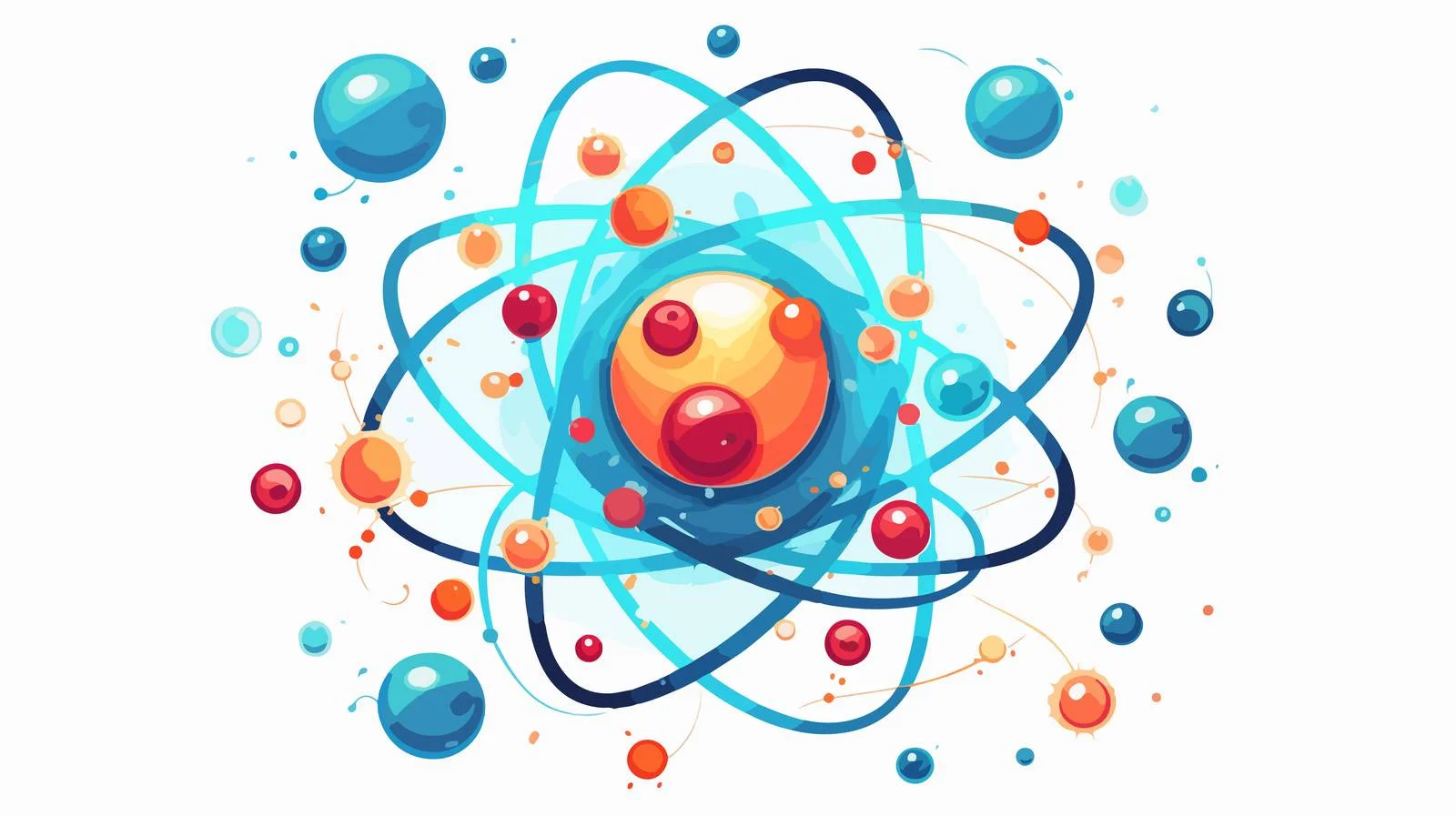 Cartoon Atom Vector Illustration — free download from Dotvec