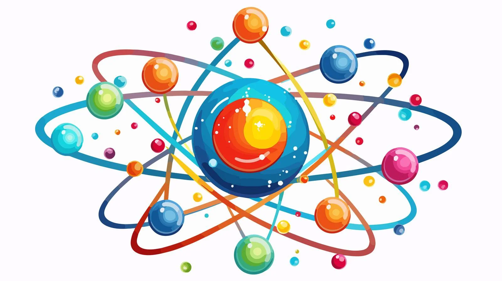 Cartoon Atom Vector Illustration — free download from Dotvec