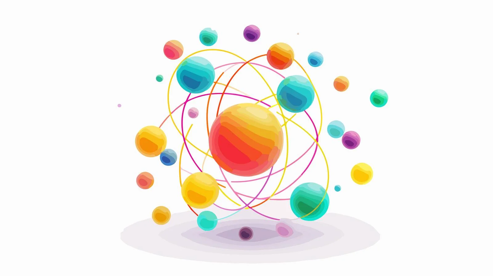 Cartoon Atom Vector Illustration — free download from Dotvec