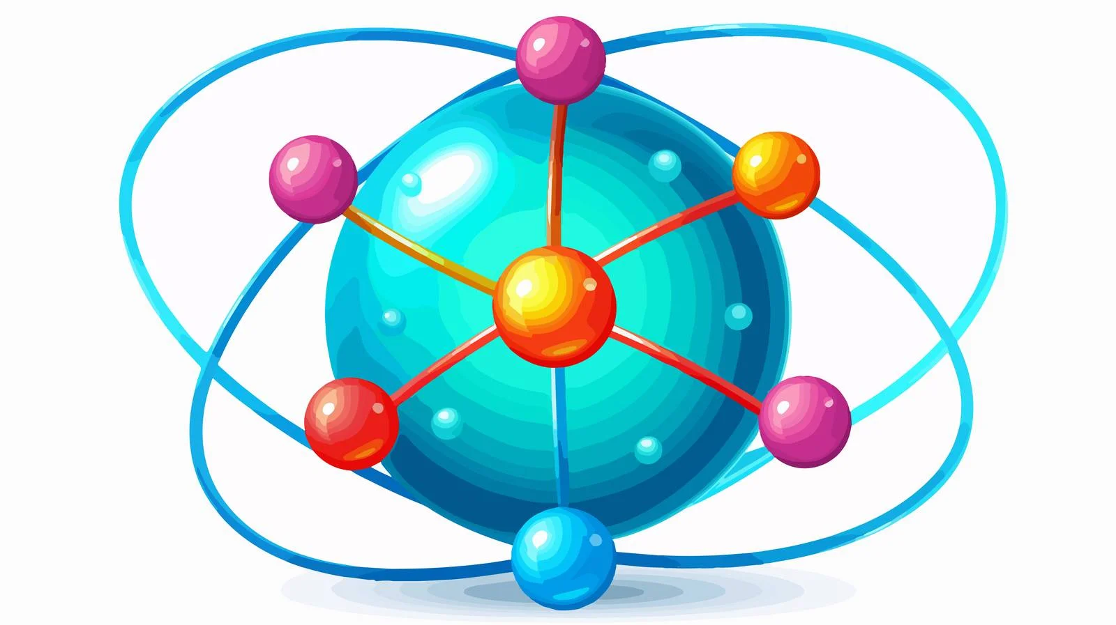 Cartoon Atom Vector Illustration — free download from Dotvec